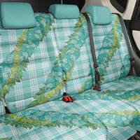 Hawaii Jade Vine Lei Back Car Seat Cover Aloha Palaka Motif - Turquoise - Polynesian Pride