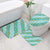 Hawaii Jade Vine Lei Bathroom Set Aloha Palaka Motif - Turquoise - Polynesian Pride