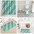 Hawaii Jade Vine Lei Bathroom Set Aloha Palaka Motif - Turquoise - Polynesian Pride