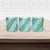Hawaii Jade Vine Lei Ceramic Mug Aloha Palaka Motif - Turquoise - Polynesian Pride