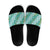 Hawaii Jade Vine Lei Slide Sandals Aloha Palaka Motif - Turquoise - Polynesian Pride