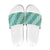 Hawaii Jade Vine Lei Slide Sandals Aloha Palaka Motif - Turquoise - Polynesian Pride