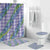 Hawaii Jade Vine Lei Bathroom Set Aloha Palaka Motif - Purple - Polynesian Pride