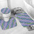 Hawaii Jade Vine Lei Bathroom Set Aloha Palaka Motif - Purple - Polynesian Pride