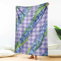 Hawaii Jade Vine Lei Blanket Aloha Palaka Motif - Purple - Polynesian Pride