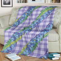 Hawaii Jade Vine Lei Blanket Aloha Palaka Motif - Purple - Polynesian Pride