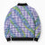 Hawaii Jade Vine Lei Bomber Puffer Jacket Aloha Palaka Motif - Purple - Polynesian Pride