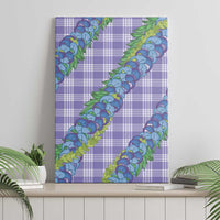 Hawaii Jade Vine Lei Canvas Wall Art Aloha Palaka Motif - Purple - Polynesian Pride