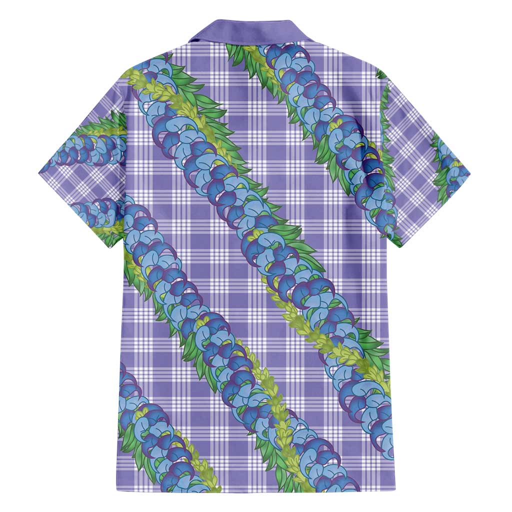 Hawaii Jade Vine Lei Family Matching Off Shoulder Maxi Dress and Hawaiian Shirt Aloha Palaka Motif - Purple - Polynesian Pride