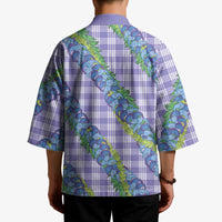 Hawaii Jade Vine Lei Kimono Aloha Palaka Motif - Purple - Polynesian Pride