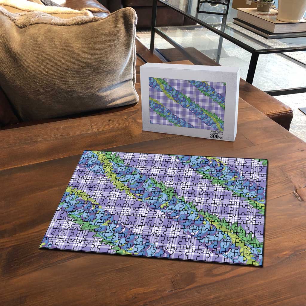 Hawaii Jade Vine Lei Puzzle Aloha Palaka Motif - Purple - Polynesian Pride