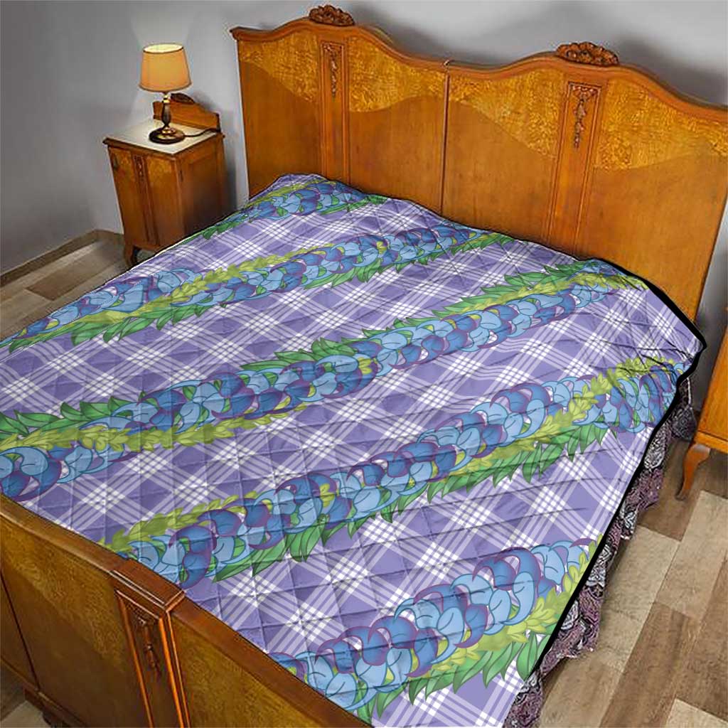 Hawaii Jade Vine Lei Quilt Aloha Palaka Motif - Purple - Polynesian Pride