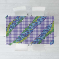 Hawaii Jade Vine Lei Tablecloth Aloha Palaka Motif - Purple - Polynesian Pride