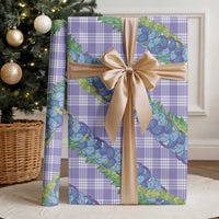 Hawaii Jade Vine Lei Wrapping Paper Aloha Palaka Motif - Purple - Polynesian Pride