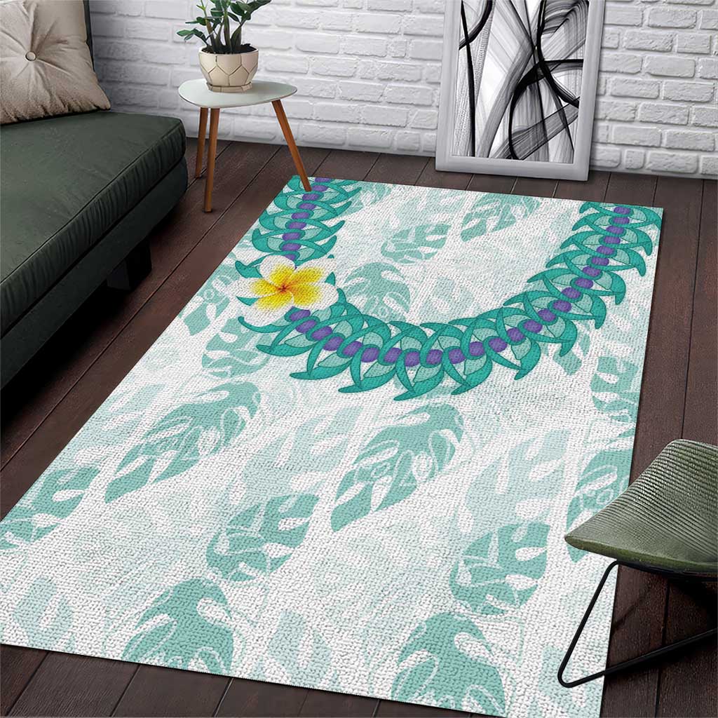 Jade Vine Lei Hawaii Area Rug Aloha Seamless Tropical Leaves - Polynesian Pride