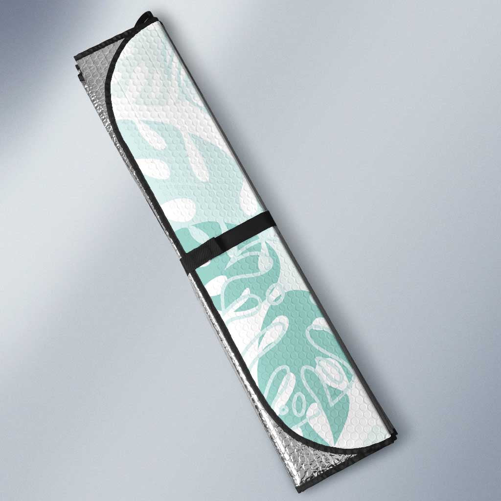 Jade Vine Lei Hawaii Auto Sun Shade Aloha Seamless Tropical Leaves - Polynesian Pride
