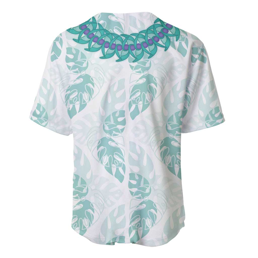 Jade Vine Lei Hawaii Baseball Jersey Aloha Seamless Tropical Leaves - Polynesian Pride