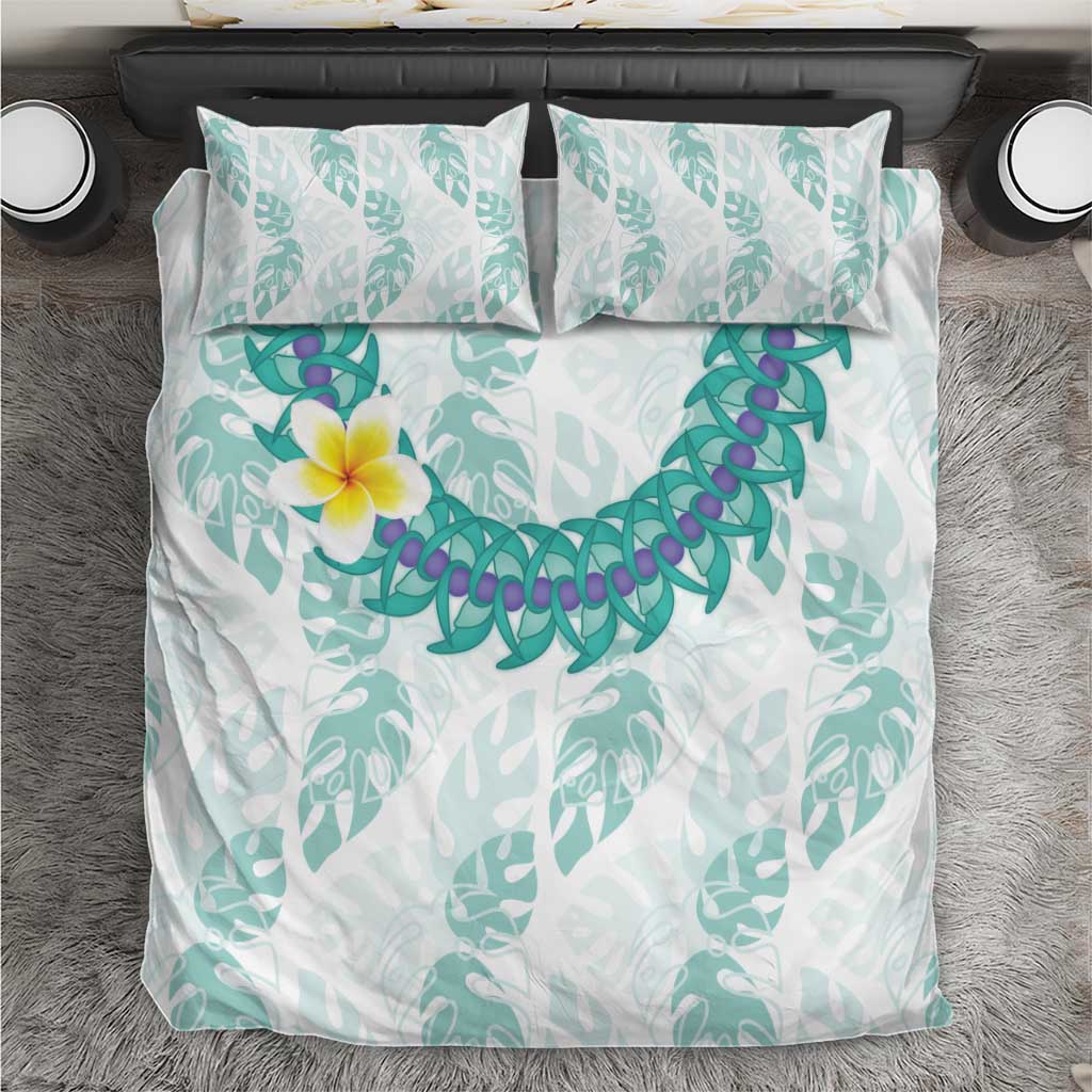 Jade Vine Lei Hawaii Bedding Set Aloha Seamless Tropical Leaves - Polynesian Pride