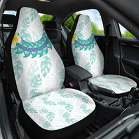 Jade Vine Lei Hawaii Car Seat Cover Aloha Seamless Tropical Leaves - Polynesian Pride