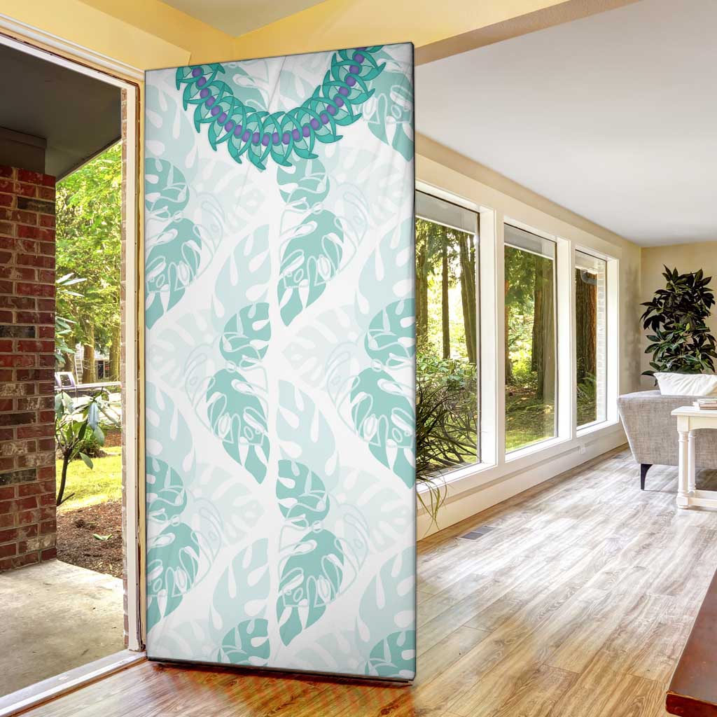 Jade Vine Lei Hawaii Door Cover Aloha Seamless Tropical Leaves - Polynesian Pride