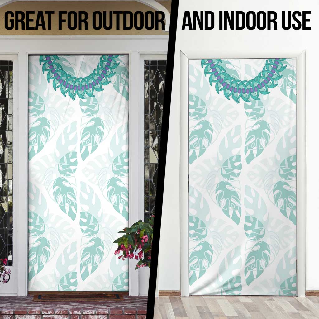 Jade Vine Lei Hawaii Door Cover Aloha Seamless Tropical Leaves - Polynesian Pride