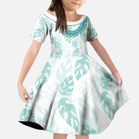 Jade Vine Lei Hawaii Family Matching Short Sleeve Bodycon Dress and Hawaiian Shirt Aloha Seamless Tropical Leaves - Polynesian Pride