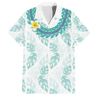 Jade Vine Lei Hawaii Family Matching Short Sleeve Bodycon Dress and Hawaiian Shirt Aloha Seamless Tropical Leaves - Polynesian Pride