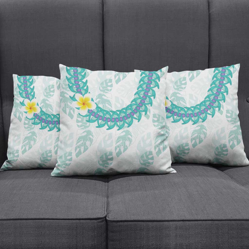 Jade Vine Lei Hawaii Pillow Cover Aloha Seamless Tropical Leaves - Polynesian Pride