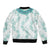 Jade Vine Lei Hawaii Sleeve Zip Bomber Jacket Aloha Seamless Tropical Leaves - Polynesian Pride