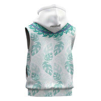 Jade Vine Lei Hawaii Sleeveless Hoodie Aloha Seamless Tropical Leaves - Polynesian Pride