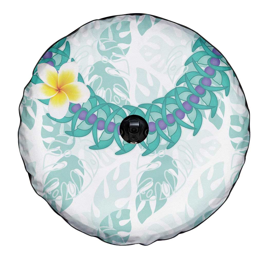 Jade Vine Lei Hawaii Spare Tire Cover Aloha Seamless Tropical Leaves - Polynesian Pride