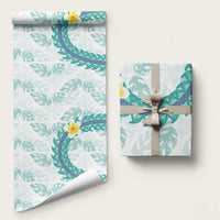 Jade Vine Lei Hawaii Wrapping Paper Aloha Seamless Tropical Leaves - Polynesian Pride
