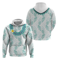 Jade Vine Lei Hawaii Zip Hoodie Aloha Seamless Tropical Leaves - Polynesian Pride