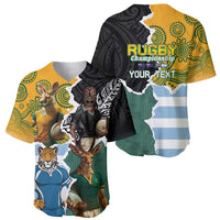 Personalised Rugby 2025 Championship Baseball Jersey Southern Hemisphere Countries Mascots - Polynesian Pride
