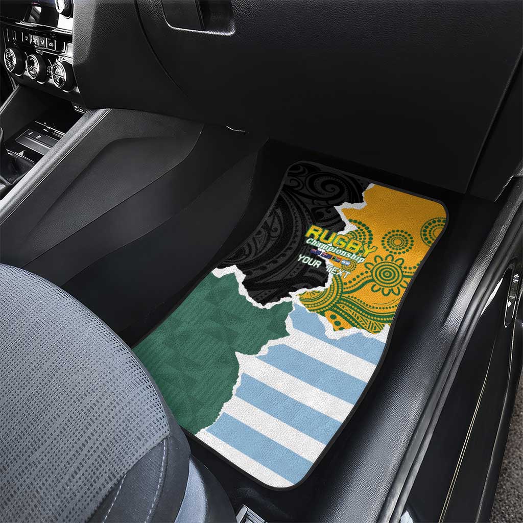 Rugby 2025 Championship Car Mats Southern Hemisphere Countries Mascots - Polynesian Pride