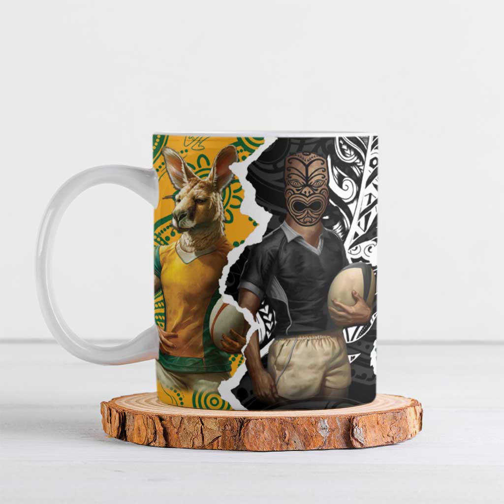 Rugby 2025 Championship Ceramic Mug Southern Hemisphere Countries Mascots - Polynesian Pride