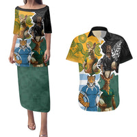 Personalised Rugby 2025 Championship Couples Matching Puletasi and Hawaiian Shirt Southern Hemisphere Countries Mascots - Polynesian Pride