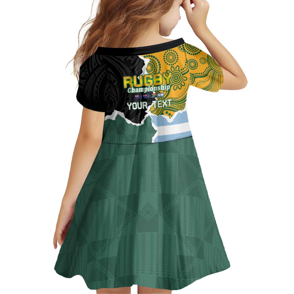 Personalised Rugby 2025 Championship Family Matching Puletasi and Hawaiian Shirt Southern Hemisphere Countries Mascots - Polynesian Pride