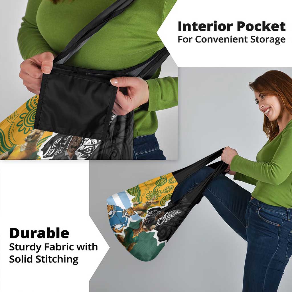 Rugby 2025 Championship Grocery Bag Southern Hemisphere Countries Mascots - Polynesian Pride