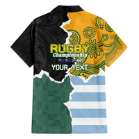 Personalised Rugby 2025 Championship Hawaiian Shirt Southern Hemisphere Countries Mascots - Polynesian Pride