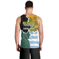 Personalised Rugby 2025 Championship Men Tank Top Southern Hemisphere Countries Mascots - Polynesian Pride