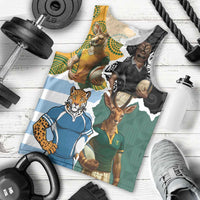 Personalised Rugby 2025 Championship Men Tank Top Southern Hemisphere Countries Mascots - Polynesian Pride