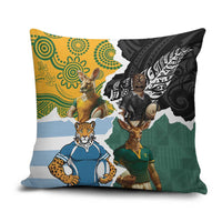 Rugby 2025 Championship Pillow Cover Southern Hemisphere Countries Mascots - Polynesian Pride