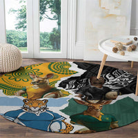 Rugby 2025 Championship Round Carpet Southern Hemisphere Countries Mascots - Polynesian Pride