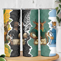 Rugby 2025 Championship Skinny Tumbler Southern Hemisphere Countries Mascots - Polynesian Pride