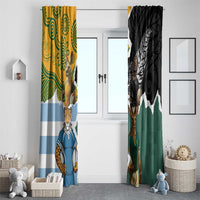 Rugby 2025 Championship Window Curtain Southern Hemisphere Countries Mascots - Polynesian Pride