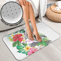 Aloha Hawaii Nene Goose Bathroom Set Tropical Flowers Watercolor Stylized - Polynesian Pride