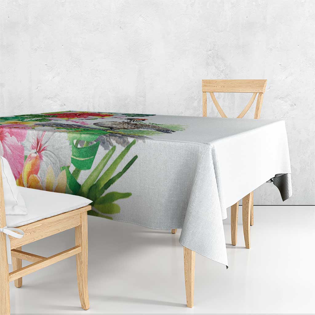 Aloha Hawaii Nene Goose Tablecloth Tropical Flowers Watercolor Stylized - Polynesian Pride
