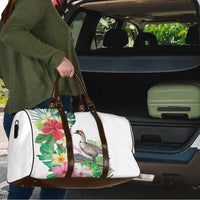 Aloha Hawaii Nene Goose Travel Bag Tropical Flowers Watercolor Stylized - Polynesian Pride