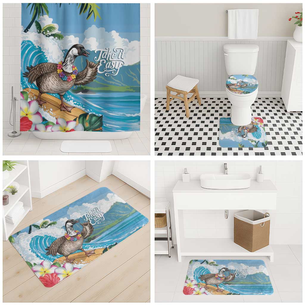 Aloha Hawaii Shaka Nene Goose Bathroom Set Surfing Take It Easy - Polynesian Pride